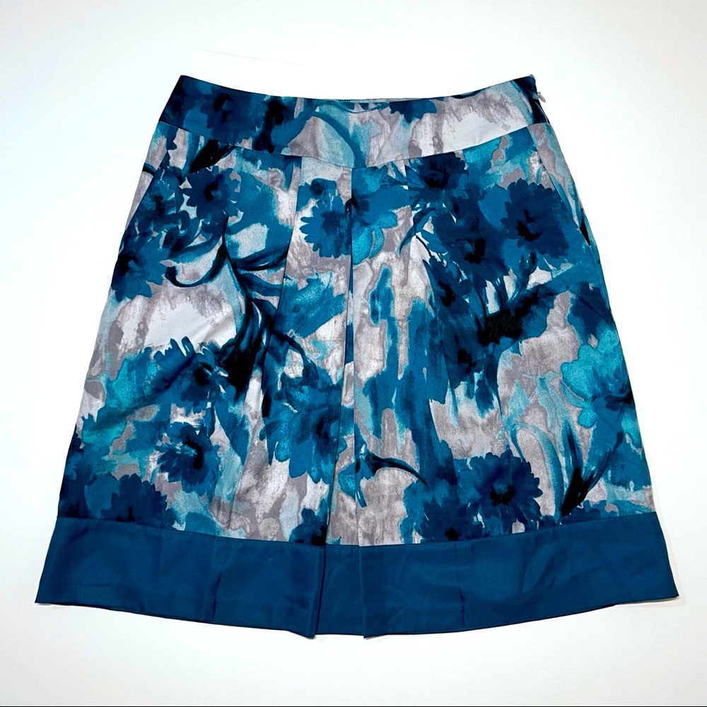 Ann Taylor Factory skirt, turquoise / teal / gray